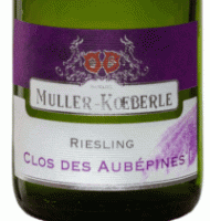 tiquette du Muller Koeberl - Riesling - Clos des Aubpines